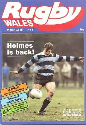 RUGBY WALES No6 Mar 1985 Mag Gareth Edwards Mervyn Davies Colin Meads • £5.99