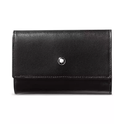 Montblanc Elegant Black Calfskin Leather Key Men's Case Authentic • $221