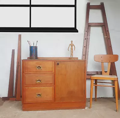 Vintage Industrial / Artist   Studio Cabinet Chest Of Drawers • £225