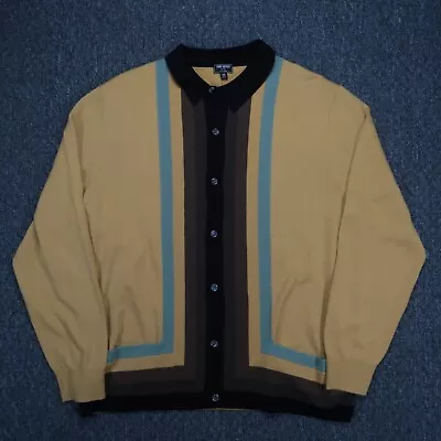 Todd Snyder Sweater Mens XXL Yellow Italian Merino Wool Cardigan Button Up • $129.80