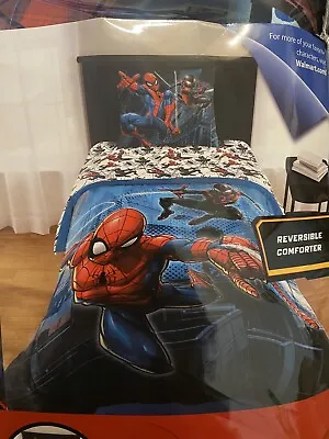 Marvel Spider-Man Kids 2-Piece Twin/Full Comforter Set Reversible New • $14.80