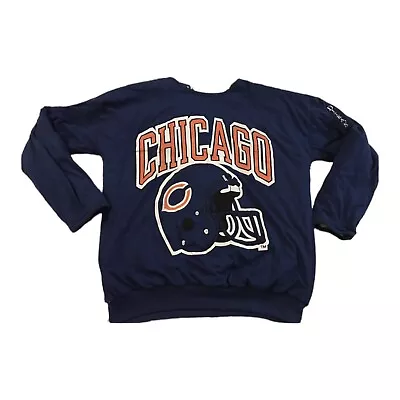 Chicago Bears Nutmeg Reversible Crew Neck Sweatshirt 1990s Sz Medium • $100