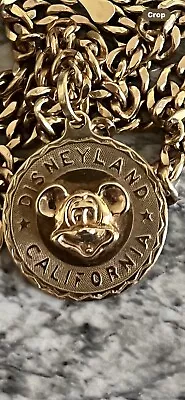 Disney 14k Yellow Gold Disneyland 3D Mickey Mouse Dis Pendent & 23” 10K Chain   • $988