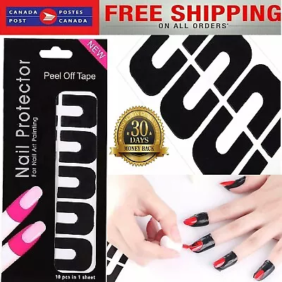 NAIL POLISH Or PAINT Shield Elastic Masking Tape Manicure Protector Set Deals • $5.11