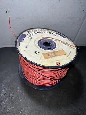 Vintage Western Electric Switch Board Wire 267 1958 20 Gauge Red 4.12lbs • $275