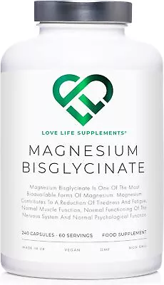 Magnesium Bisglycinate By LLS (Also Known As Magnesium Glycinate) | Chelated Ma • £45.57