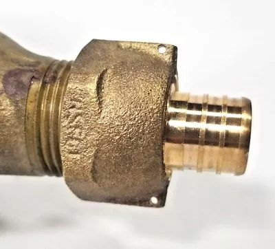 5/8  PEX Water Meter Coupling LEAD FREE Brass 5/8  Swivel Nut X 3/4  Pex Barb • $19.95