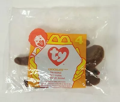Vtg McDonalds 1996 Chocolate The Moose Happy Meal #4 Retired Ty Beanie Baby 1993 • $12.99