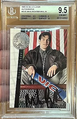 BGS 9.5 MIKE RICHTER 1995/96 UD Be A Player Mail In Exchange Auto Autograph S191 • $299.99