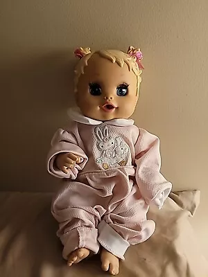 Baby Alive Doll 2006 Hasbro Outfit Blonde Molded Hair Drinks Wets • $14.20