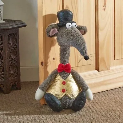 Rat Door Stop Heavy Stopper Home Decor Weighted Wedge Novelty Plush 1.5kg • £18.99