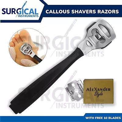 Pedicure Callous Callus Shaver Foot Hard Tough Skin Corn Remover Tool 10 Blades • $7.29
