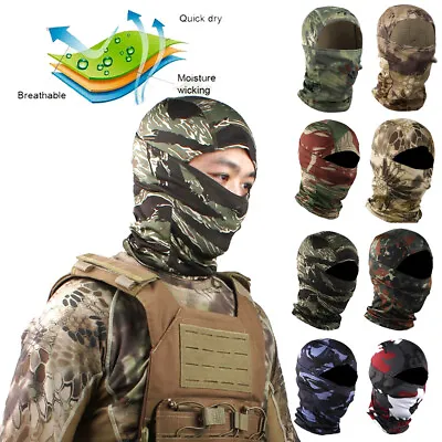 Tactical Camouflage Hunting Balaclava Full Face Mask Neck Gaiter Headwear Hood • $5.99
