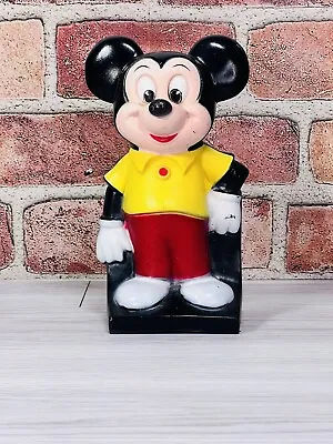 Mickey Mouse Bank Vintage Japan Disney Coin Play Pal Plastics Collection  70’s • $14.36