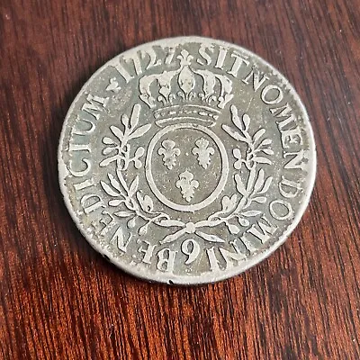 Louis XV - 1727 Silver Ecu - Rennes (9) Mint • £125