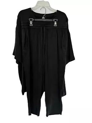 Lahgo Lunya Washable Silk Men’s Pajama Set Size XL New Black • $145