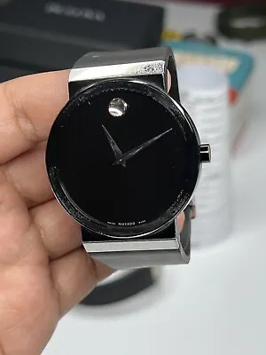 Movado READ! Sapphire Synergy Black 42mm Museum Dial Swiss Made Watch 0606268 • $149.99