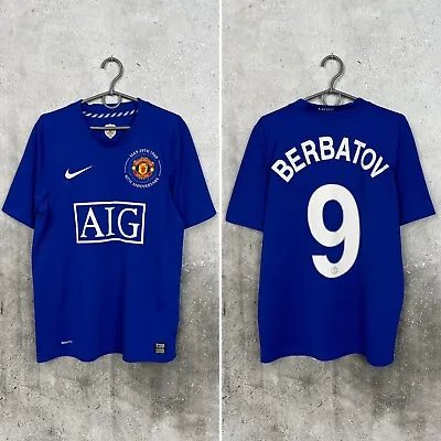 £89.99 • Buy Manchester United 2008 2009 Third Football Shirt #9 Berbatov Nike Jersey Size S
