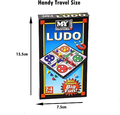 Mini Magnetic Travel Board Games LUDO Compact Size • £3.95