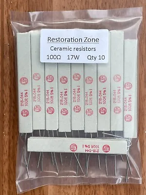 Ceramic Resistors 100R 17W Packs Of 10 N14 • £3.99