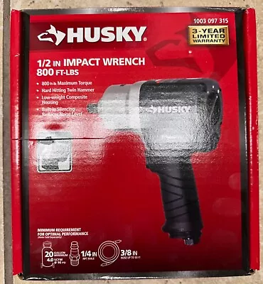 Husky H4480 1/2  Impact Wrench 800FT-LBS - Black - FREE SHIPPING! • $42.99