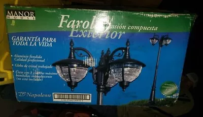 Farola Exterior Lamp Post -120 Volts Napoleon Street Light -3 Light/Lamp Post • $380