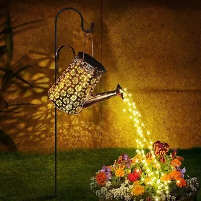 Light Hanging Kettle Lantern Solar Garden Watering Can Watering Can Light • $40.62