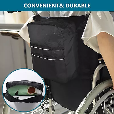 Wheelchair Bag Large Capacity Wheelchair Pouch With Secure Reflective WaFrz • $19.49