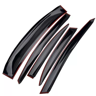 Fit 06-11 Honda Civic 4DR Sedan Mugen Style Wavy Window Visor + Rear Roof Visor • $39.90