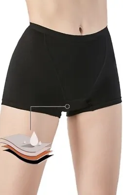 Male Incontinence Pants Washable With Pad Briefs Boxers Adult Black • £10.49