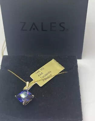 TANZANITE  3.32 Cts !! PENDANT 14k GOLD. Retail ZALES JEWELERS FOR $425.00 • $11.50