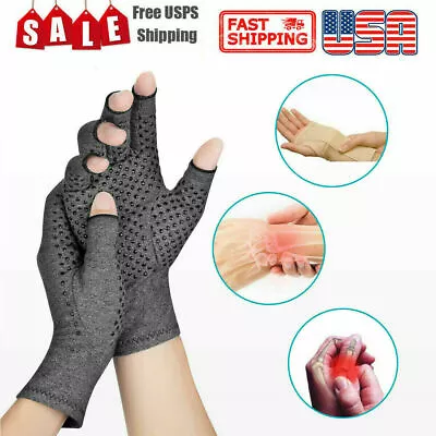 1 PAIR Copper Arthritis Compression Gloves Hand Support Joint Pain Relief USA • $6.49