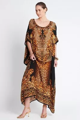 Czarina - 💖NEW💃Golden Lady Round Neck Long Kaftan - One Size • $249