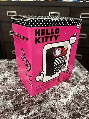 £45.01 • Buy Hello Kitty 3 Drawer Jewelry Box Sanrio NIB New With Box
