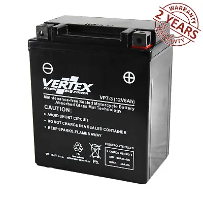 Yamaha YBR 125 2011 VP7-3 Vertex Battery AGM 12V YTX7L-BS • £31.99