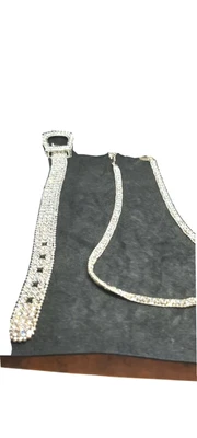£13 • Buy Rhinestone Sparkling Jewellery Buckle Bracelet & Necklace 2 Items In One Lot 