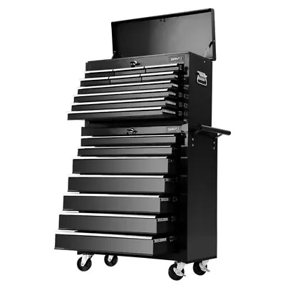 Giantz 17 Drawers Tool Box Trolley Chest Cabinet Cart Garage Mechanic Toolbox • $319.64