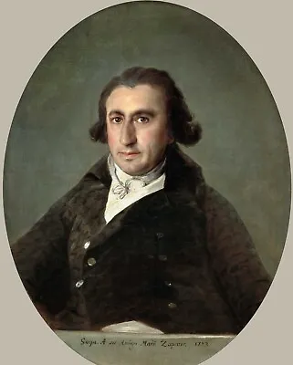 Oil Painting Portrait-of-Martin-Zapater-Francisco-de-Goya-y-Lucientes-Oil-Painti • $80.99