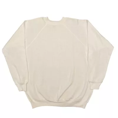 Vtg Hanes Sport 50/50 Crewneck Sweatshirt XL Blank White Made In USA • $20