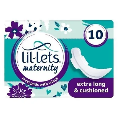 £12.89 • Buy Lil-Lets Maternity Pads 30 X Extra Long Maxi Thick Pads With Wings 3 Packs Of 10