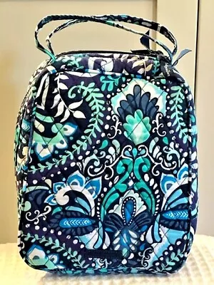 VERA BRADLEY Lighten Up Lunch Bunch Bag Quilted Cotton In Blue Island Medallion • $32.99