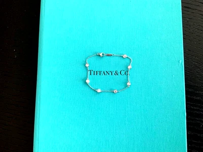 $4250 • Buy Tiffany & Co. Elsa Peretti Diamonds By The Yard Bracelet .98 Ct 7 Inch $8k NEW