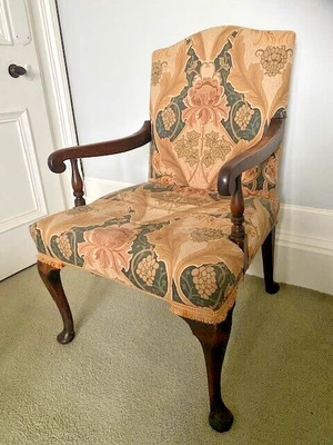 £58 • Buy Lovely Solid Victorian Mahogany Armchair With Scrolled & Turned Arms &bun Feet