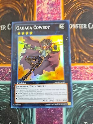 Yu-Gi-Oh! TCG Gagaga Cowboy ABYR-EN041 Super Rare 1st Edition Near Mint • $10
