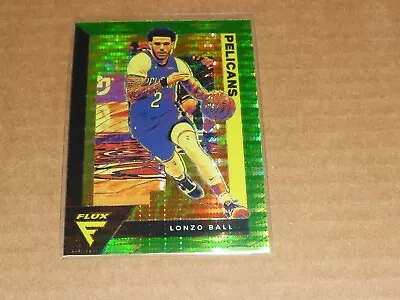 2020/21 Panini Flux TARGET GREEN PULSAR PRIZM LONZO BALL PELICANS BULLS M534 • $2.50