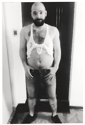 WEIRD ODD STRANGE Vtg Gay Int Photo Shirtless Guy Underwear Bulge Tattoo +6985 • $7.99