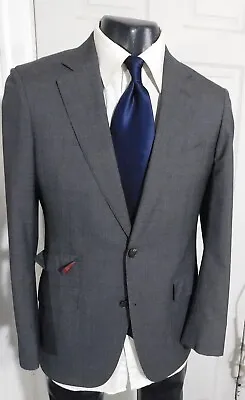 Suitsupply Super 130's Size 36r Gray 2 Button Wool Sportcoat • $39.99