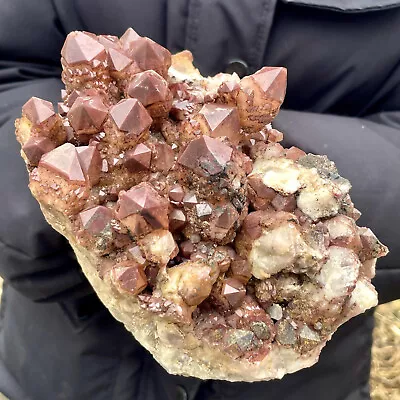 4.10LB Natural Red Quartz Pineapple Crystal Cluster Healing Mineral Specimen • $0.99