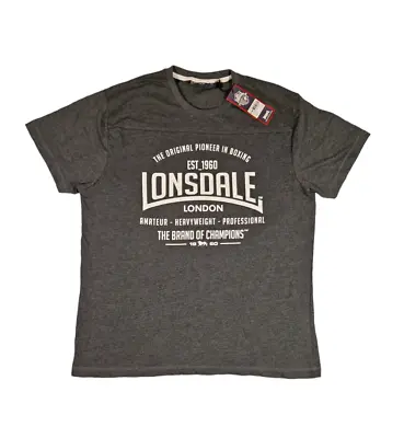 Mens Lonsdale Boxing Gym T-Shirt - Large Grey • £9.99