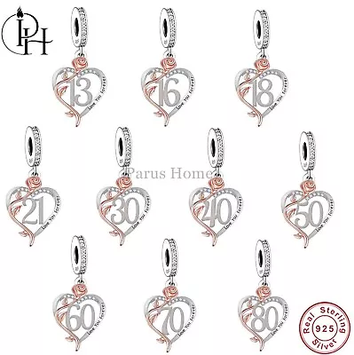 Birthday Charm 13th 16th 18th 21st 30th Love You Forever 40th 50th 60 70th 80th • £15.99